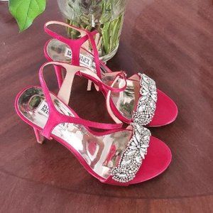 Badgley Mischka satin heels
